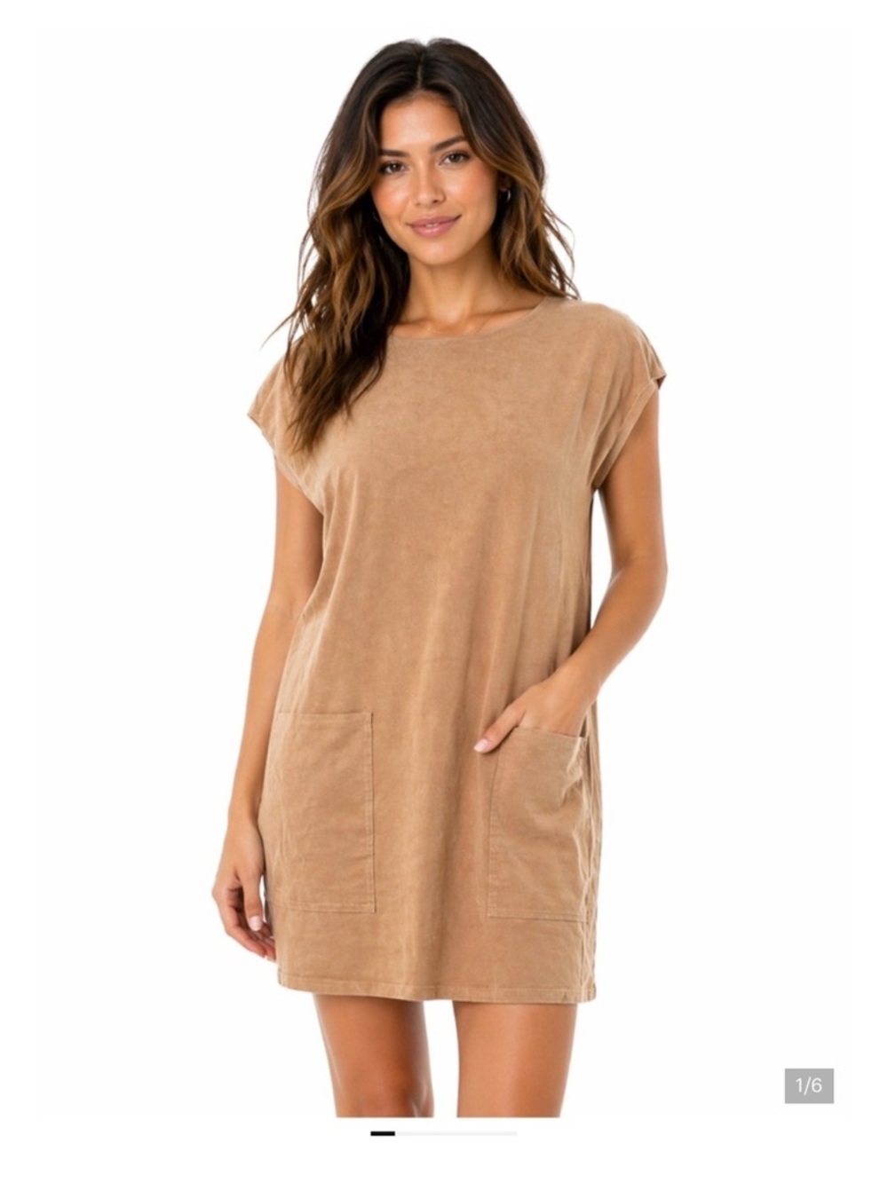 WILFRED FREE ARITZIA Nori - Shirt Dress Vegan Faux Suede Leather - Picture 2 of 11